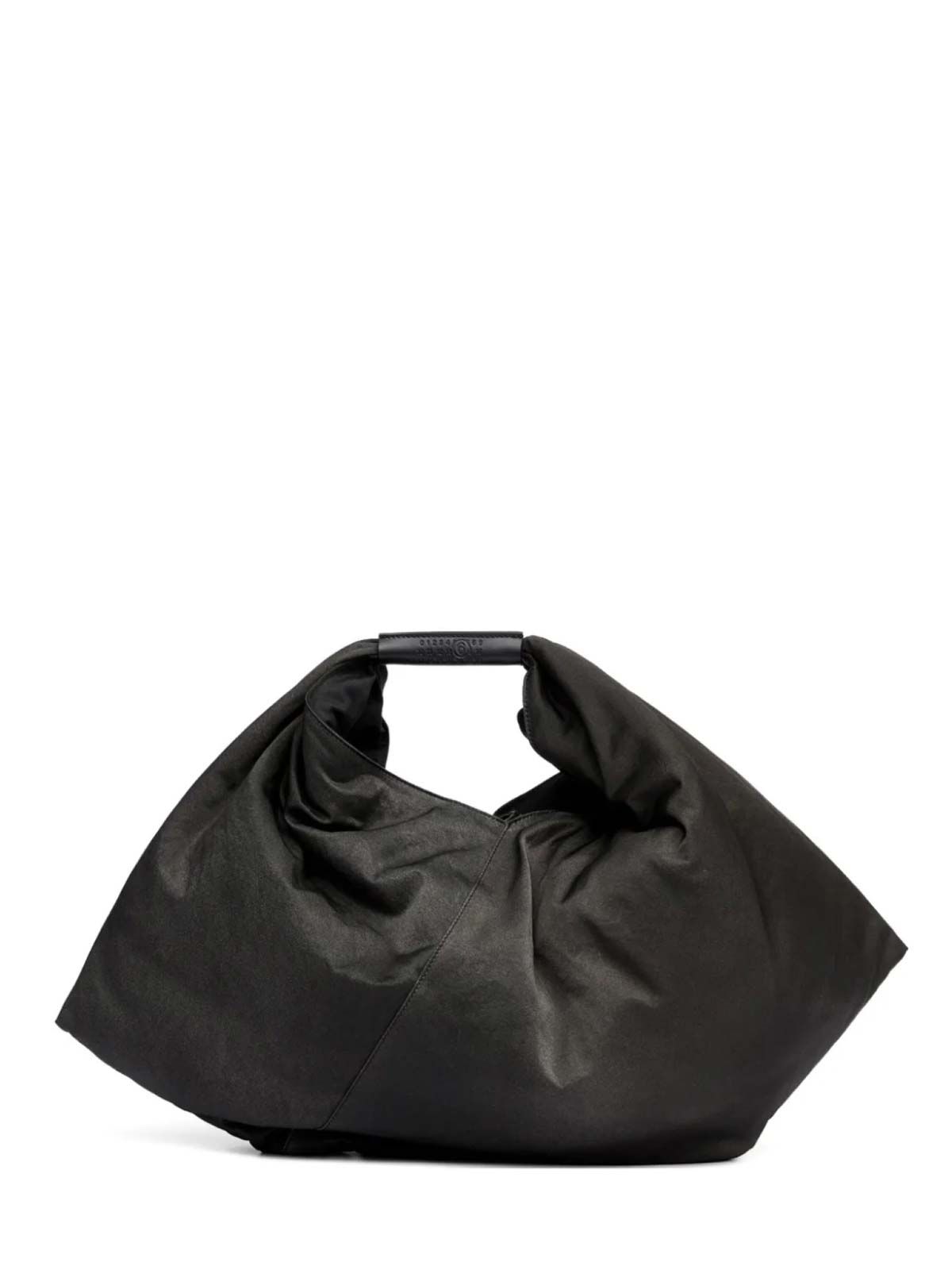 関税込【MM6】Japanese Draped Tote Black MM6 Maison Margiela - Japanese Leather tote black - The Corner